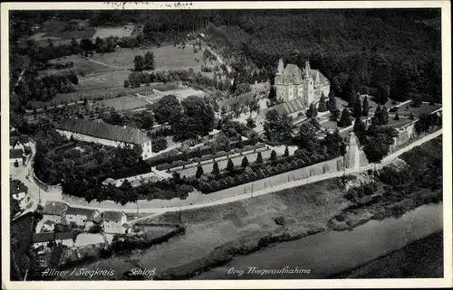 Ak Allner Hennef an der Sieg, Fliegeraufnahme vom Schloss