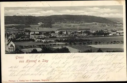 Ak Geistingen Hennef an der Sieg, Panorama