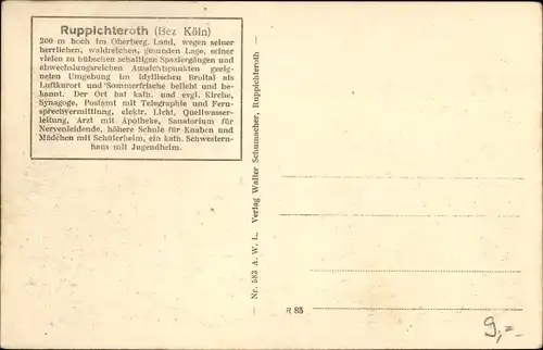 Ak Ruppichteroth Rhein Sieg Kreis, Blick auf den Ort