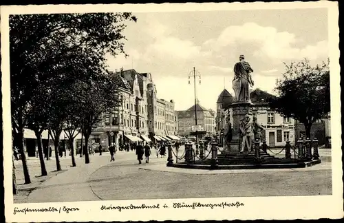 Ak Fürstenwalde an der Spree, Kriegerdenkmal, Münchsbergerstraße