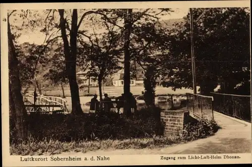 Ak Bad Sobernheim an der Nahe, Zugang zum Licht-Luft-Heim Dhonau
