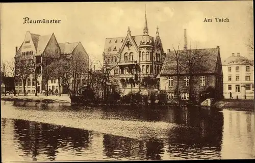 Ak Neumünster in Holstein, Am Teich