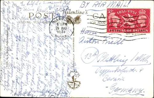 Ak South Bank London City, Exhibition, Festival of Britain 1951