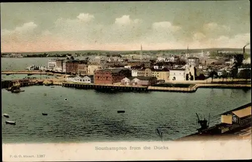 Ak Southampton Hampshire England, from the Docks