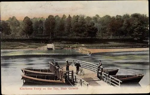 Ak Blairgowrie Schottland, Kinclaven Ferry on the Tay