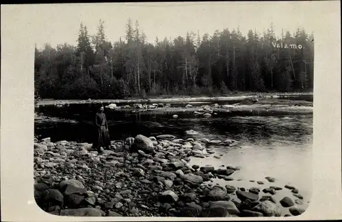 Foto Ak Valamo Finnland, Fluss