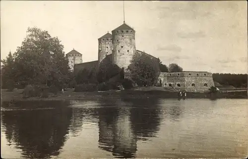 Foto Ak Savonlinna Finnland, Schloss Olavinlinna