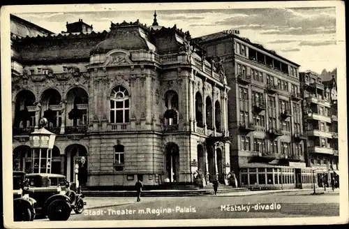 Ak Praha Prag Tschechien, Stadttheater, Regina Palais