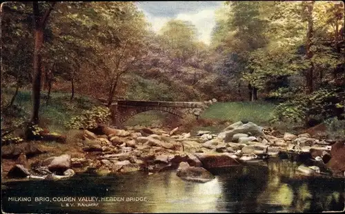 Ak Hebden Bridge West Yorkshire England, Milking Brig, Golden Valley