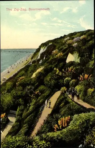 Ak Bournemouth Dorset England, The Zig-Zag