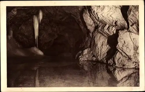 Ak Werfen in Salzburg, Eisriesenwelt im Tennengebirge, Höhle, Thors Eispalast