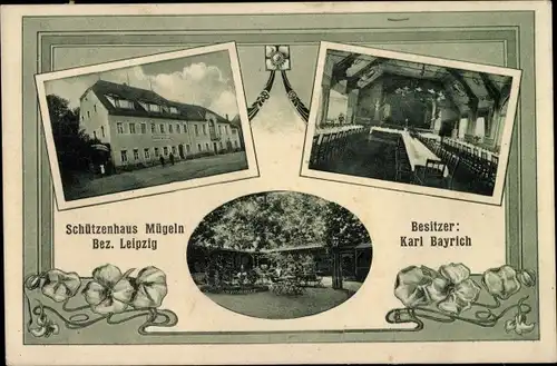 Ak Mügeln in Sachsen, Schützenhaus, Innenansicht