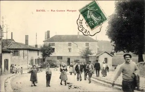 Ak Bayel Aube, Rue Gustave Marquot