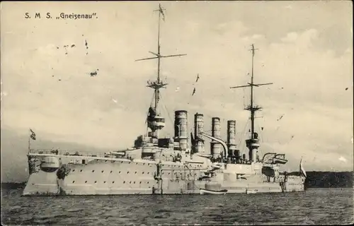 Ak Deutsches Kriegsschiff SMS Gneisenau, Großer geschützter Kreuzer, Kaiserliche Marine