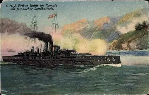 Ak Österreichisches Kriegsschiff, SMS Viribus Unitis, Schlachtschiff