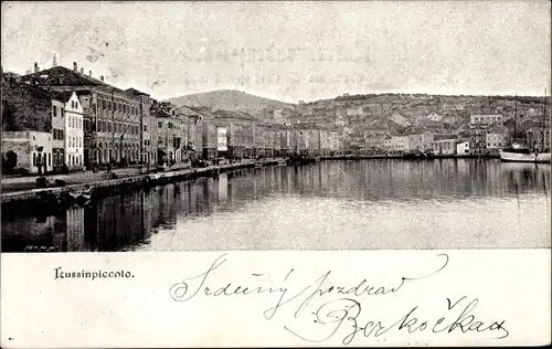 Ak Mali Lošinj Lussinpiccolo Kroatien, Hafen, Stadtansicht