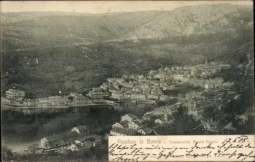 Ak Bakar Buccari Kroatien, Totalansicht der Ortschaft