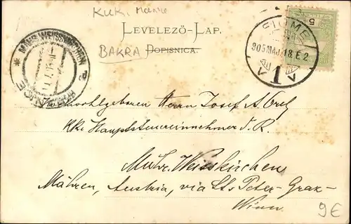 Ak Bakar Buccari Kroatien, Totalansicht der Ortschaft