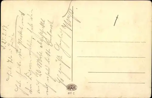 Ak Graben auf einem französischen Fort, I WK