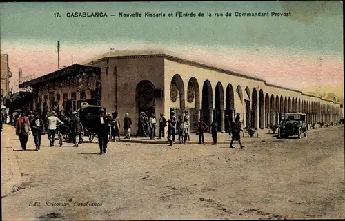 Ak Casablanca Marokko, Rue du Commandant Provost, Nouvelle Kissaria