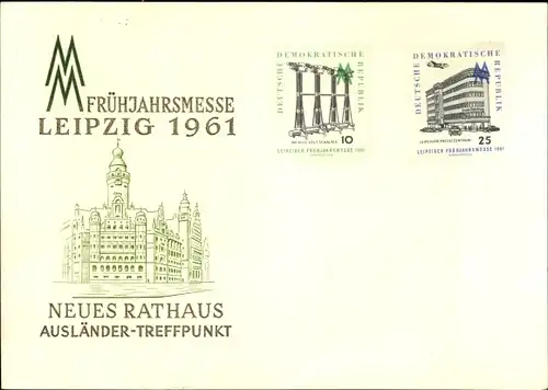 Ak Leipzig in Sachsen, Frühjahrsmesse 1961, Neues Rathaus, Ausländer-Treffpunkt