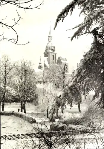 Ak Freiberg in Sachsen, Petriturm, Schnee, Winter