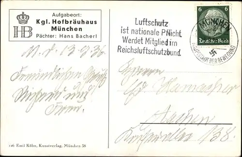 Künstler Ak Wer die Wahl hat, hat die Qual, Mann vor verschiedenen Bierkrügen, Hofbräuhaus München