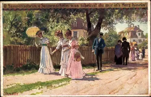 Lied Künstler Ak Hey, Paul, Volksliedkarte Nr 61, O Sonnenschein, o Sonnenschein