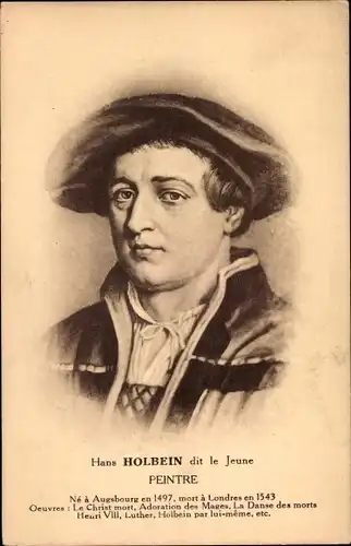 Ak Hans Holbein dit le Jeune, Peintre, Maler