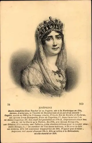 Ak Joséphine de Beauharnais, Kaiserin der Franzosen