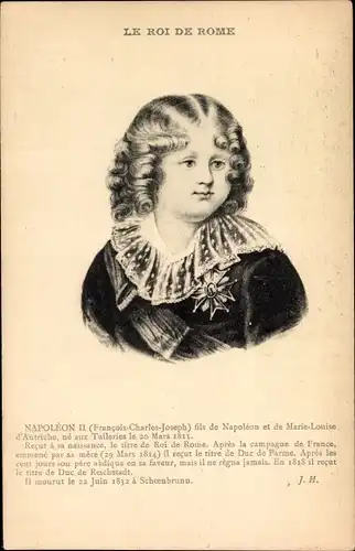 Ak Le Roi de Rome, Napoleon II