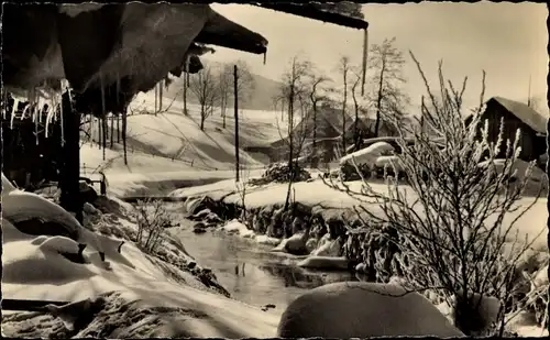 Ak Wildenthal Eibenstock im Erzgebirge, Große Bockau, Winter