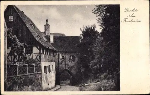 Ak Görlitz in der Lausitz, Am Finstertor
