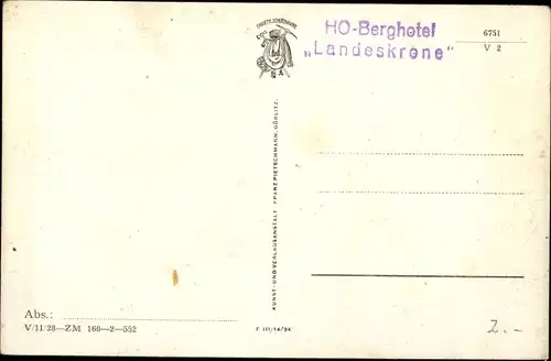 Ak Klein Biesnitz Görlitz Lausitz, Panorama mit Landreskrone