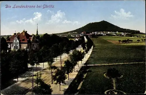 Ak Görlitz Lausitz, Blick zur Landeskrone