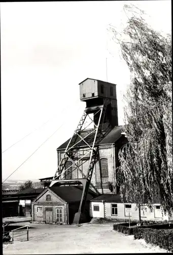 Ak Oelsnitz im Erzgebirge, Bergbaumuseum Karl-Liebknecht-Schacht, Friedrich-Engels-Schacht