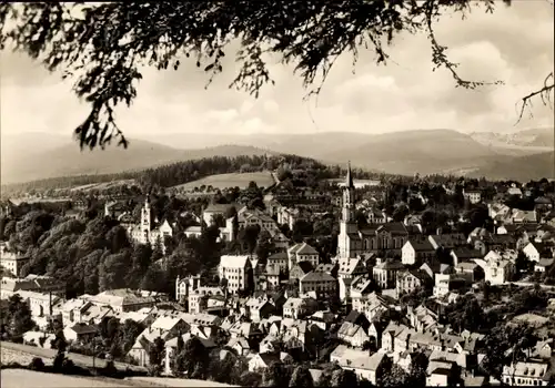 Ak Eibenstock im Erzgebirge Sachsen, Ortsansicht, Kirche