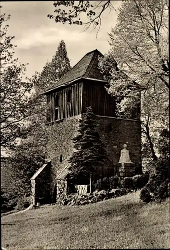 Ak Lugau im Erzgebirge, alter Glockenturm