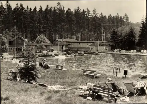 Ak Finsterbergen Friedrichroda im Thüringer Wald, Schwimmbad