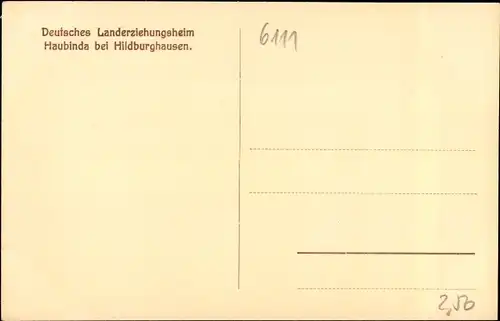 Ak Haubinda Westhausen bei Hildburghausen in Thüringen, Deutsches Landerziehungsheim, Betusihütte