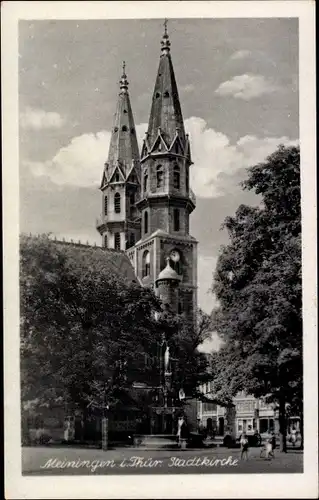 Ak Meiningen in Thüringen, Stadtkirche