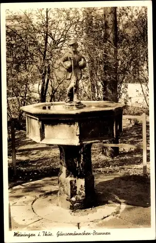 Ak Meiningen in Thüringen, Gänsemännchen-Brunnen