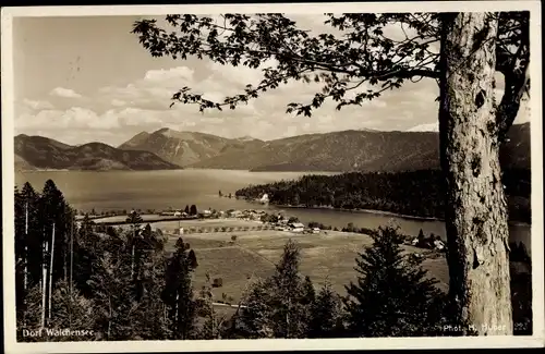 Ak Walchensee Kochel am See, Dorf mit Umgebung