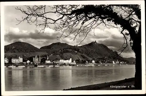 Ak Königswinter am Rhein, Uferpartie