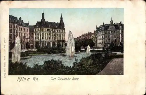 Leuchtfenster Ak Köln am Rhein, Der Deutsche Ring