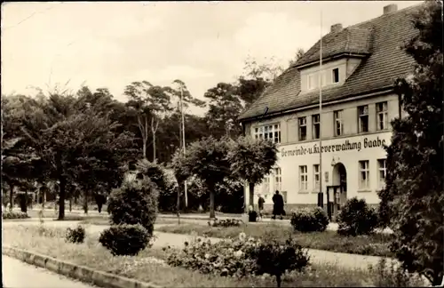 Ak Baabe Rügen, Post, Gemeinde- und Kurverwaltung, Strandstraße