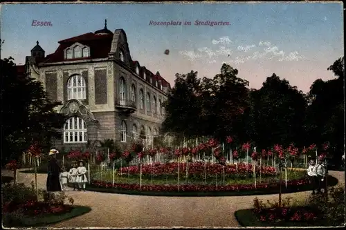Ak Essen im Ruhrgebiet, Rosenplatz im Stadtgarten