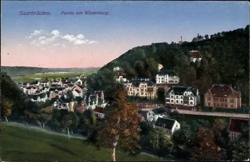 Ak Saarbrücken im Saarland, Partie am Winterberg, Ortschaft
