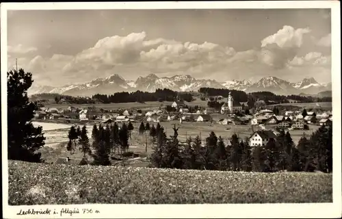 Ak Lechbruck am See Allgäu Schwaben, Geren-Spitze und Köllenspitze, Panorama