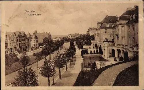 Ak Aachen in Nordrhein Westfalen, Nizza-Allee